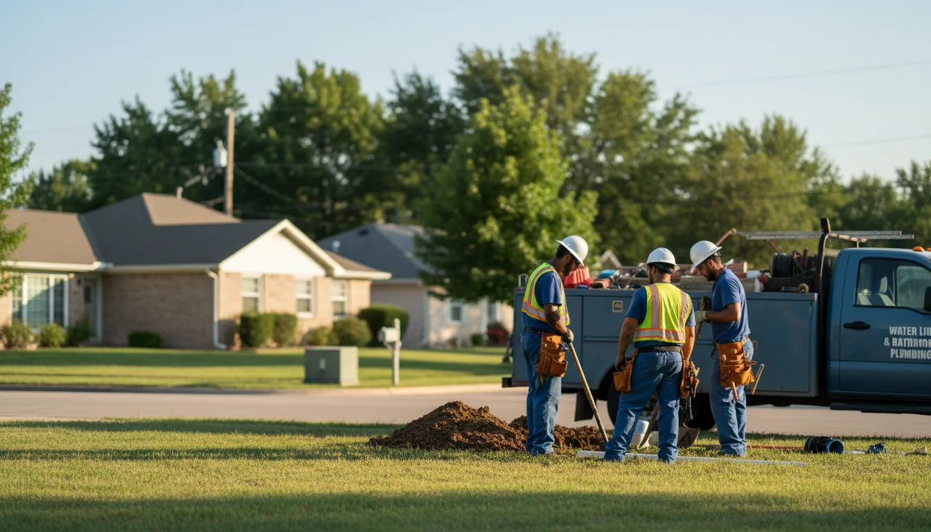 Residential water line and bathroom plumbing service in Bergenfield, NJ